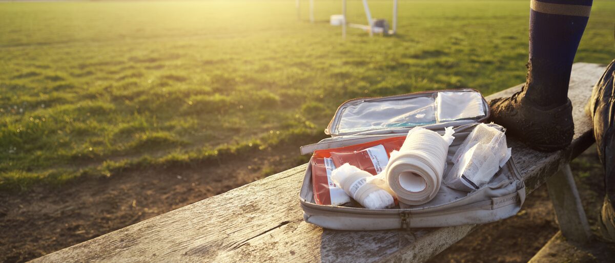 Sports injury - picture first aid kit